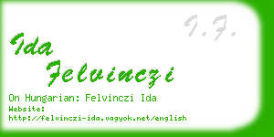 ida felvinczi business card